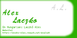 alex laczko business card
